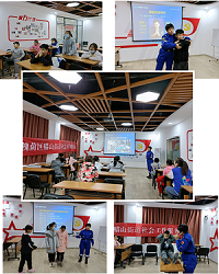 蓝天救援队讲师与孩子们进行互动.png